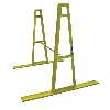 Weha Safety Yellow Granite and Stone A Frame Storage Rack Set