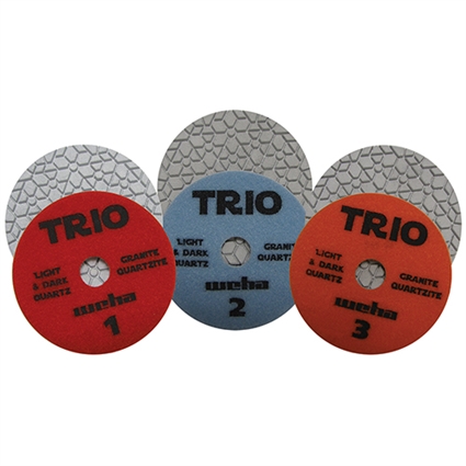 Trio 3 Step Diamond Polishing Pad Set