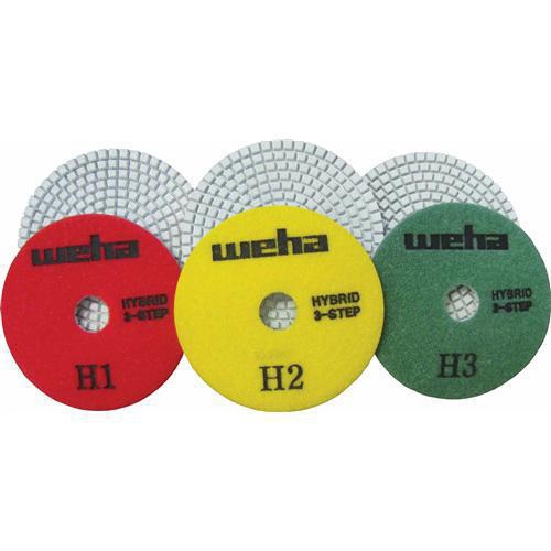 Details about   Dry/Wet 3 Step Diamond Polishing Pads 4-inch for Granite Marble Concrete 