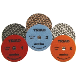 4" 3 Piece Set of Triad Dry Polishing Pads