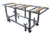 Weha 27" Adjustable Height Galvanized Work Table with  4 Levelers/stabilizers