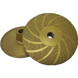 5" Medium TOOLOCITY Vacuum Brazed Diamond Cup Wheel 5/8-11 Thread 