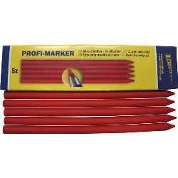 Part#  4090156 Red Graphite Color Pen Refill for Profi marker- 5 per box