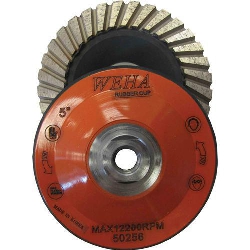Part# 50256 Weha 5" Rubber Diamond Turbo Cup wheel - Medium
