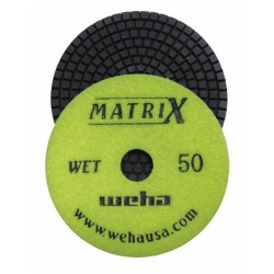 4" Matrix 7 Step Diamond Polishing Pads Wet 50 grit, production shop granite pads part # 50401