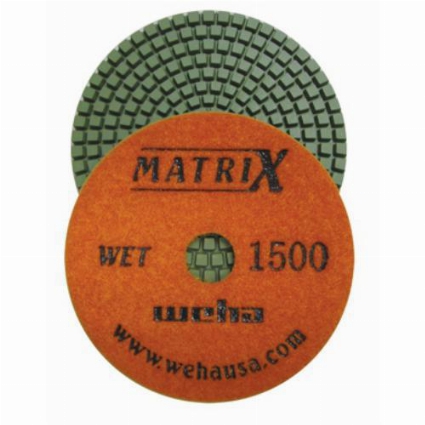 Weha 4" Matrix 7 Step Diamond Polishing Pads Wet 1500 grit