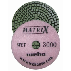 Weha 4" Matrix 7 Step Diamond Polishing Pads Wet 3000 grit