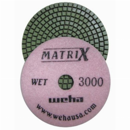 Weha 4" Matrix 7 Step Diamond Polishing Pads Wet 3000 grit