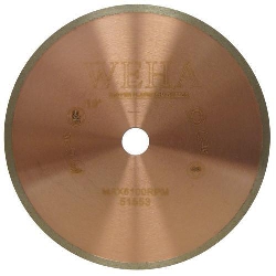 10" Copper Core Diamond Blade, Copper Core Glass Blade, Copper Core Porcelain, Part # 51553