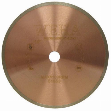 10" Copper Core Diamond Blade, Copper Core Glass Blade, Copper Core Porcelain, Part # 51553