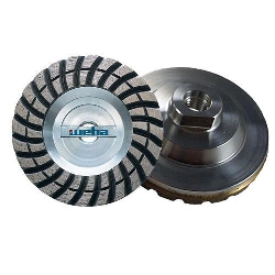 Part# VZ050203 Weha 4" Aluminum Turbo Diamond Cup Wheel - Fine