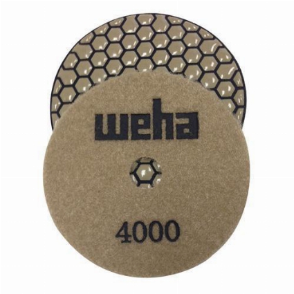 Part # VZDP44000 4" Weha Honeycomb Dry Diamond Polishing Pad 4000 Grit