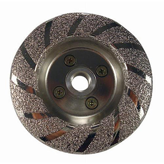4'' Brazed Diamond Grinding Wheel Cup Abrasive Disc F Stone Rubber Tire Grinding 